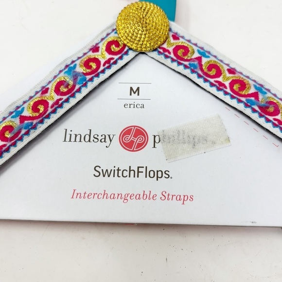 LINDSAY PHILLIPS Women’s Ribbon Straps Interchangeable for Switch Flops Medium - Picture 3 of 4